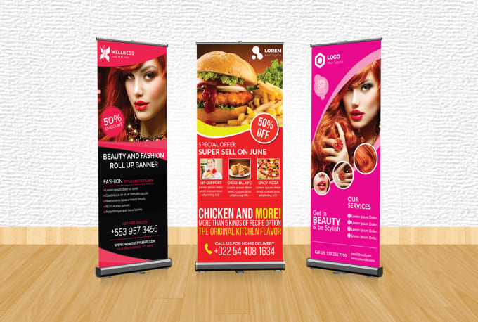 I will design creative roller banner for your business