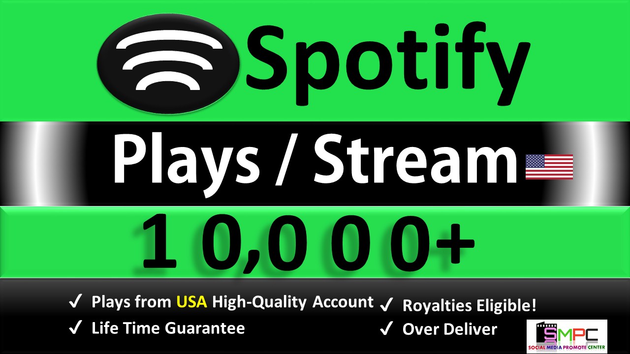 Get 10,000+ ORGANIC Plays From HQ USA Accounts, Real and Active Users, Stable Guaranteed.