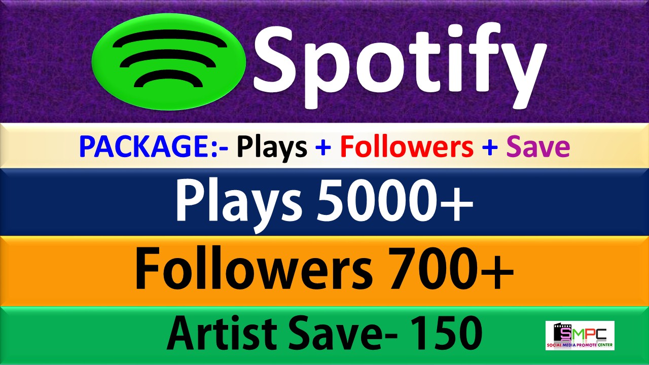 Package – 5000 Plays + 700 Followers + 150 Artist Save From USA HQ Accounts, Real and Active Users Guaranteed.