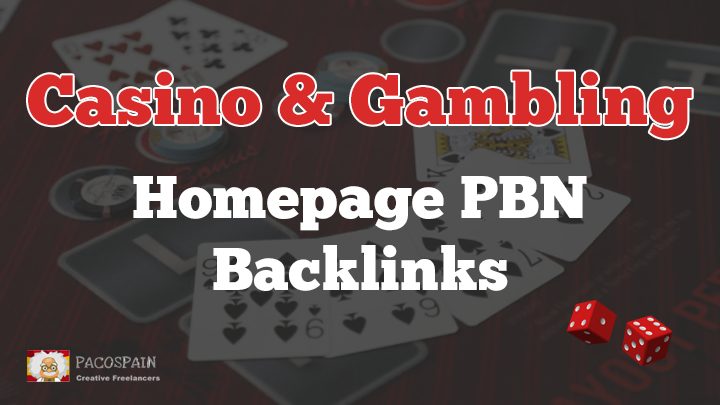 Casino & Gambling homepage PBN backlinks