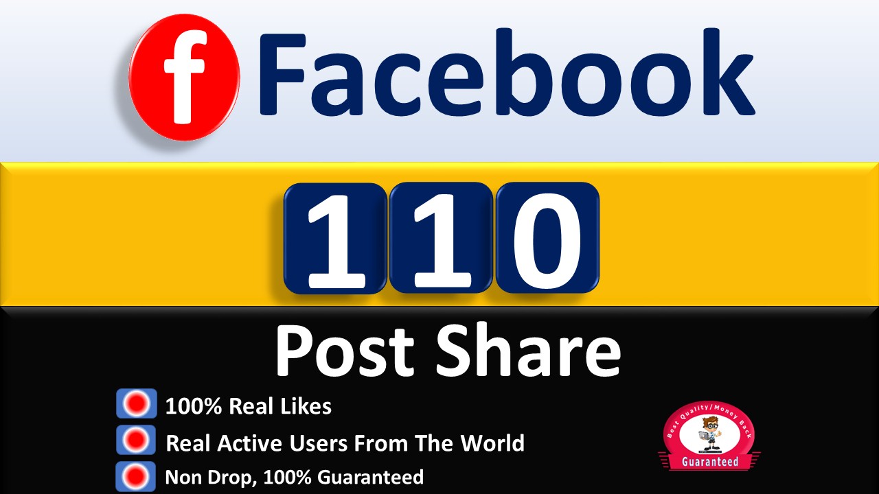 Get 200+ Post Share in Facebook, Real Active users, Non Drop Guaranteed
