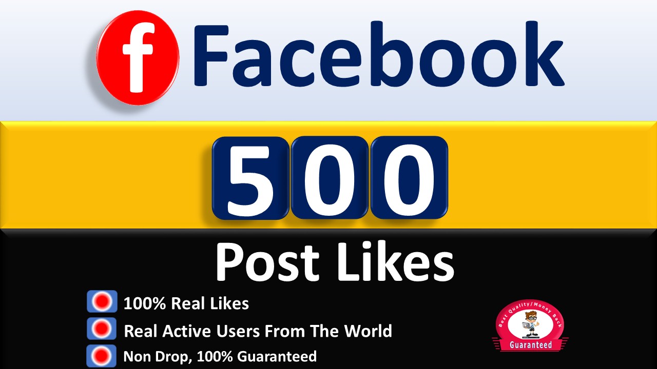 Get 500+ Post Picture & Video Likes in Facebook Fan Page, Real Active users Guaranteed