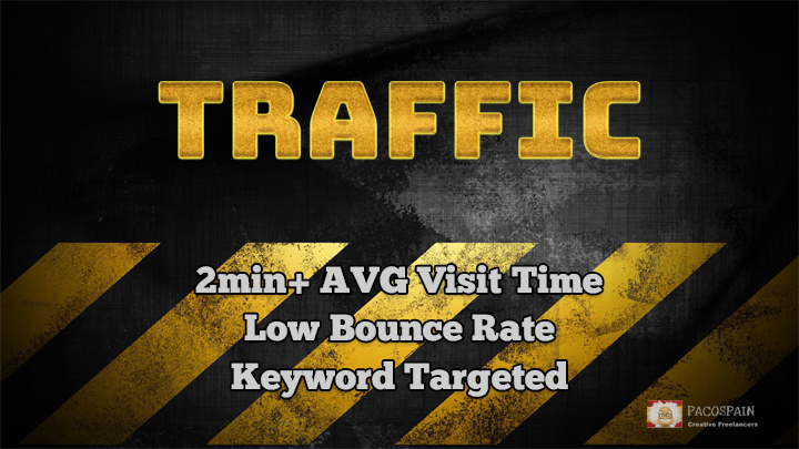 Low Bounce Rate Traffic, Long Duration, Keyword Targeted