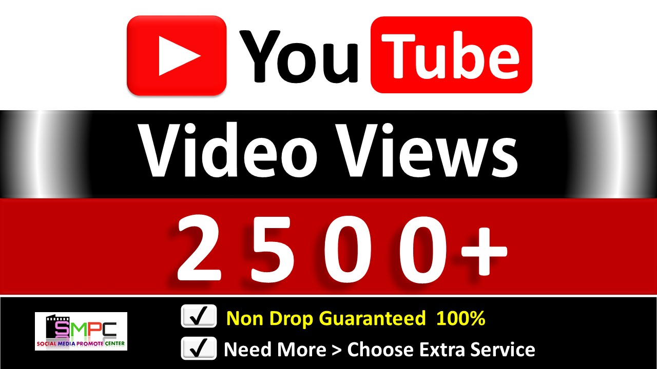 Instant 2500+ YouTube Video Views & 60 Likes, Good Retention, Non Drop Guaranteed