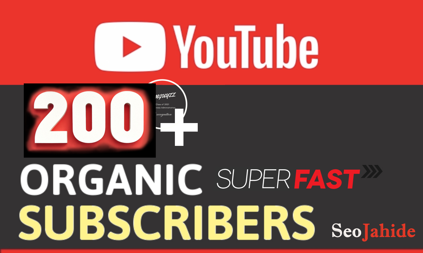 Manually 200+ YouTube  Real Permanent  Subscriber  Via Real User Fast