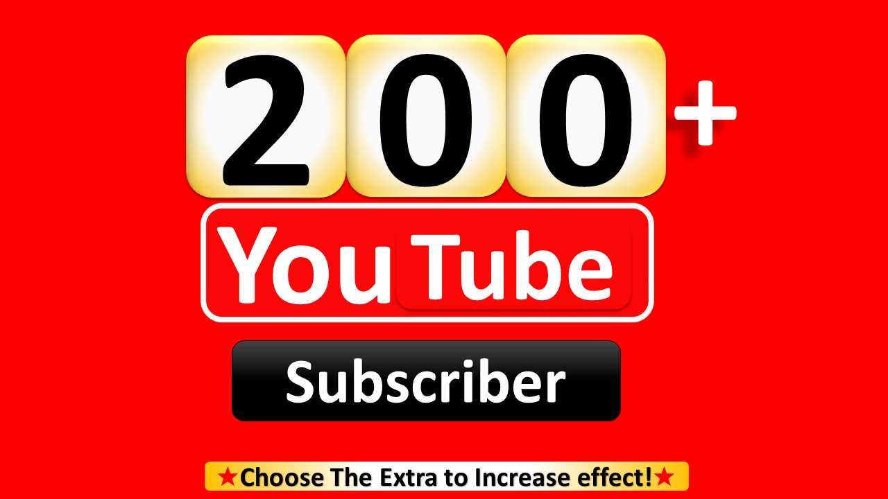 I Will Promote 200+ YouTube Subscriber in your Channel, Non-Drop, Real Active Users Guaranteed
