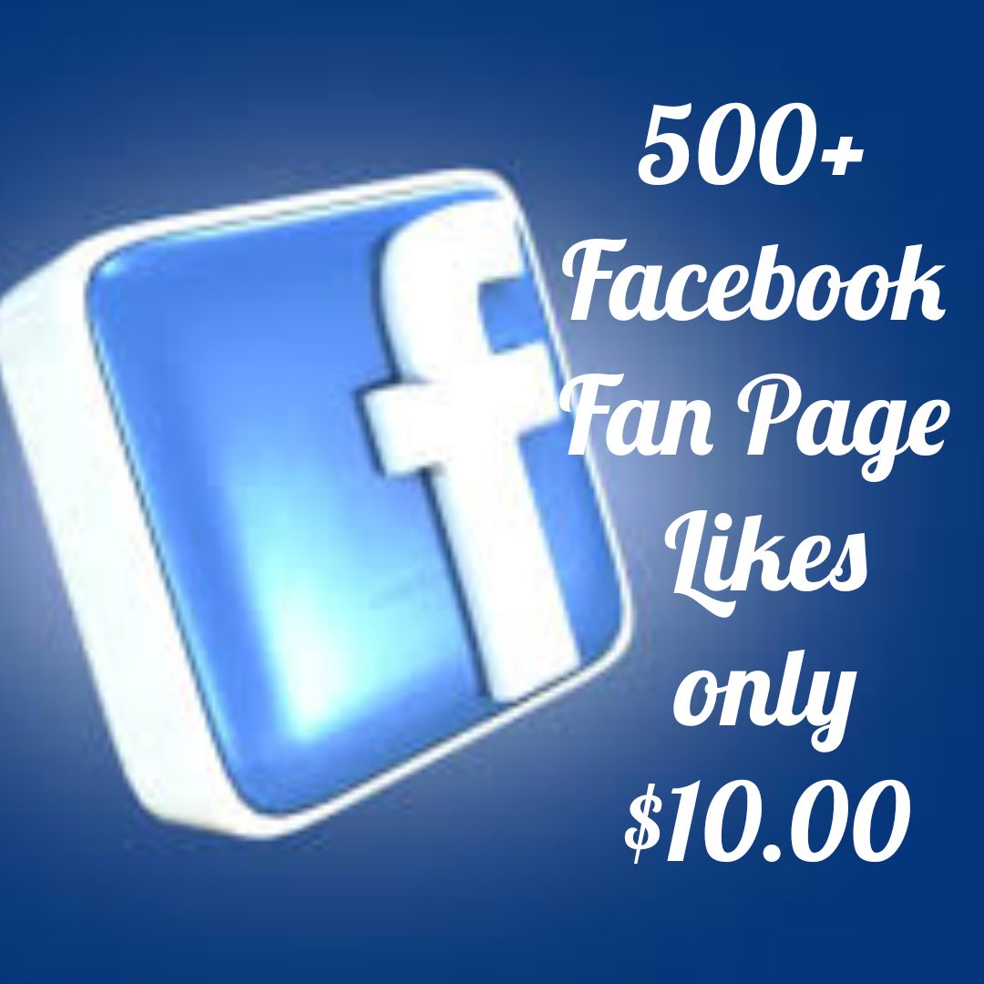 Add 500+ Facebook Fan page likes with high quality promotion, real, non dropped and work instantly.
