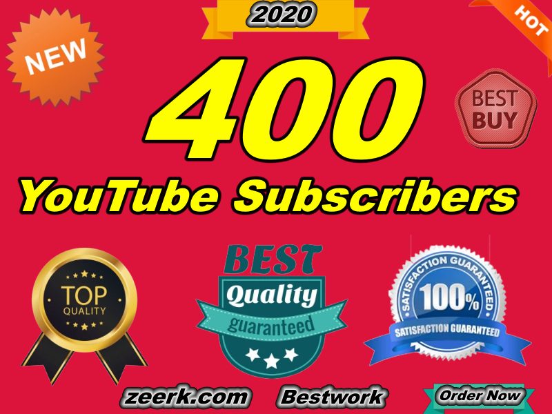 I Will Give You 400 YouTube Subscribers Non-Drop Lifetime Guarantee