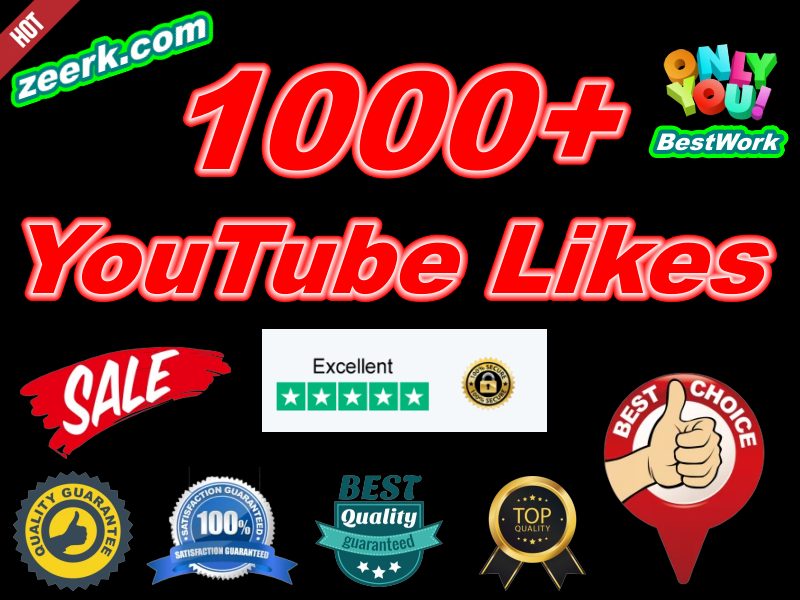 I will Give 1000+ NoDrop YouTube Likes Lifetime Guaranteed Instant start in 24 hours