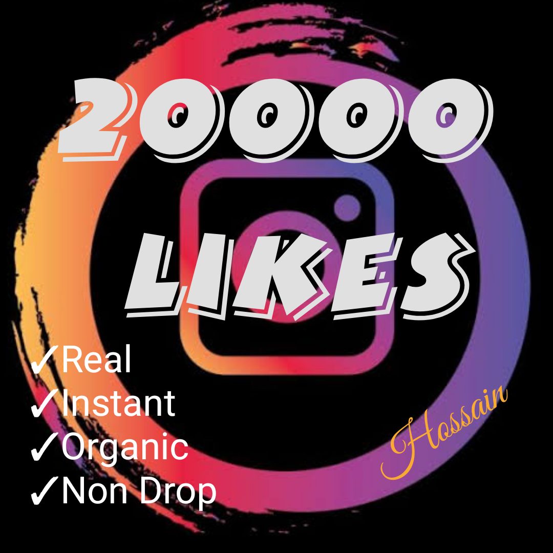 Add 20000+ likes in your Instagram post with high quality promotion, real, non dropped and work instantly.