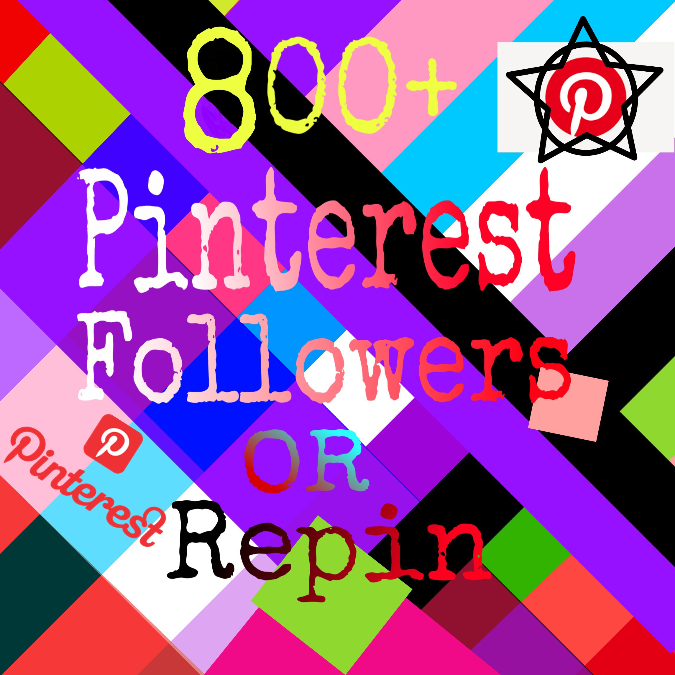 I will give you 800+ naturally grow world wide pinterest promotion fast delivery for $8