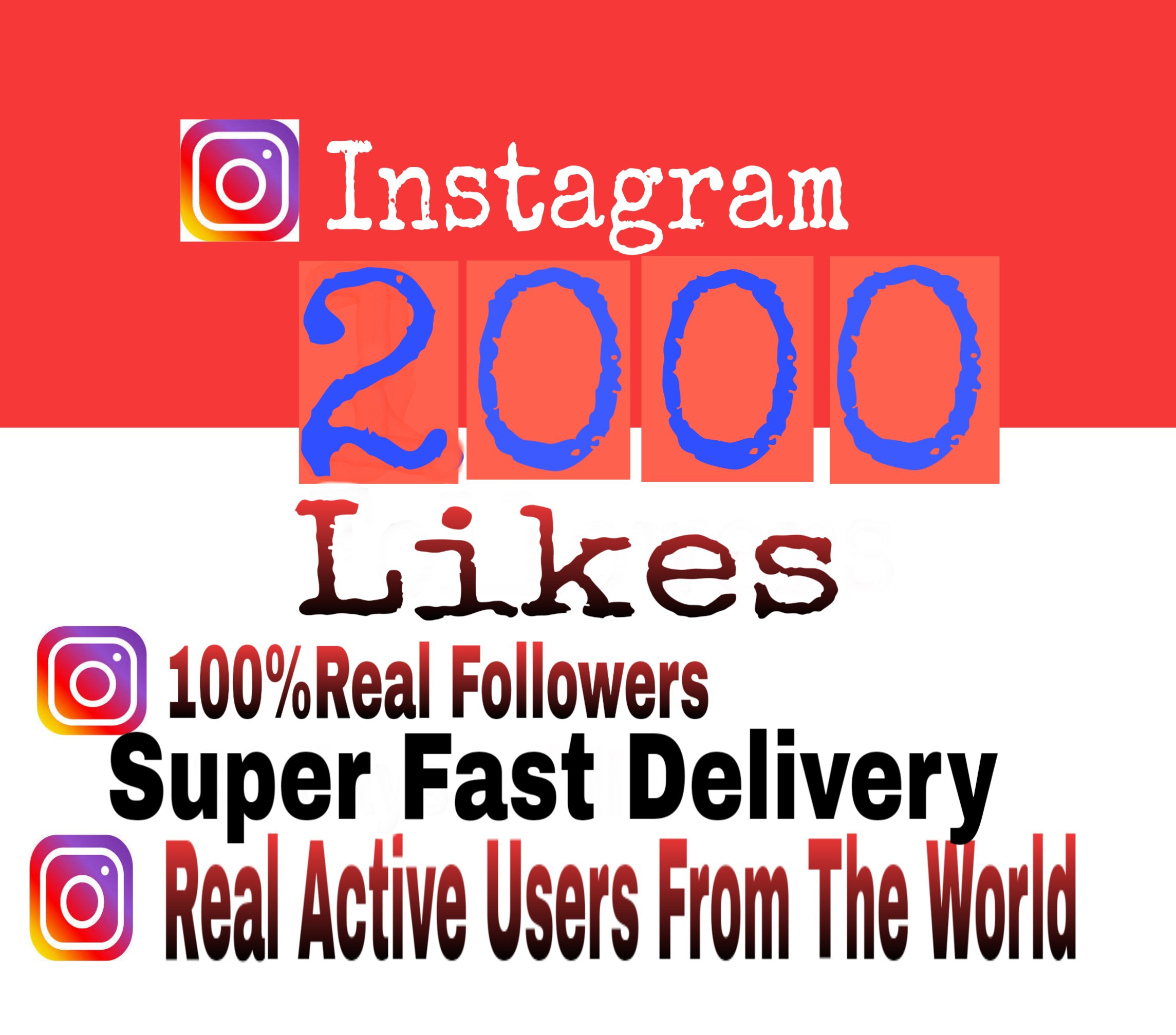 I Will give you add 2000+ Instagram likes 100% Non Drop Guaranteed ( super fast deliver)