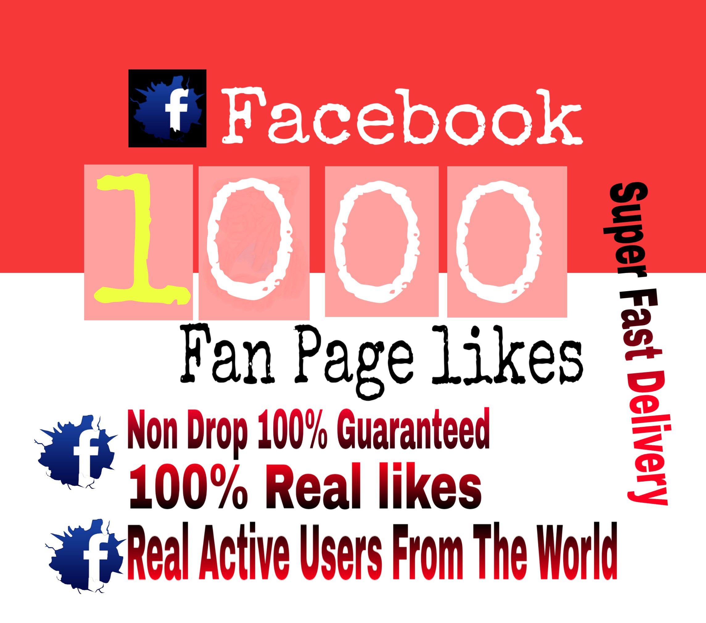 I will Promote 1000+ Facebook Fan Page Likes or page like or photo like