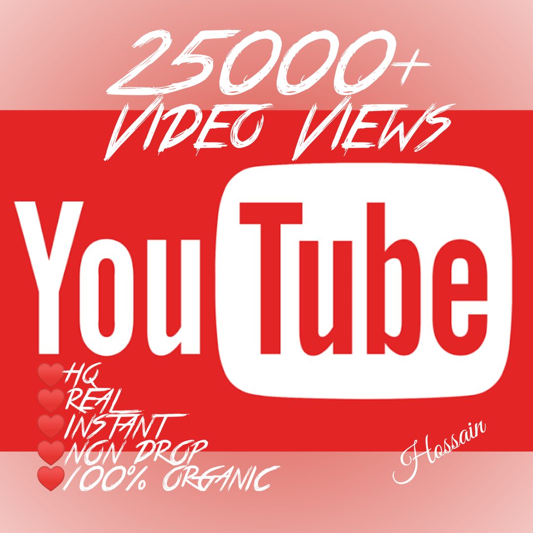 Add 25000+ YouTube Views with lifetime guarantee!!