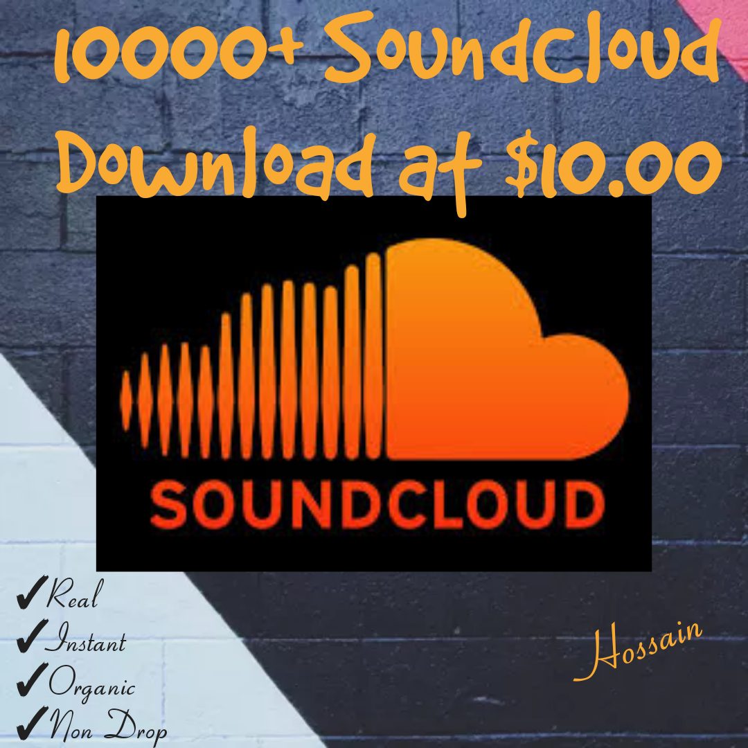 I will provide you 10000+ Downloads for your SoundCloud Tracks with Real, HQ and 100% Organic at Instant.