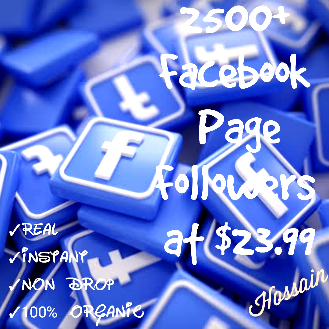 Promote your Facebook Page with 2500+ Followers at Instant with High quality Promotions,Real and 100% Organic.