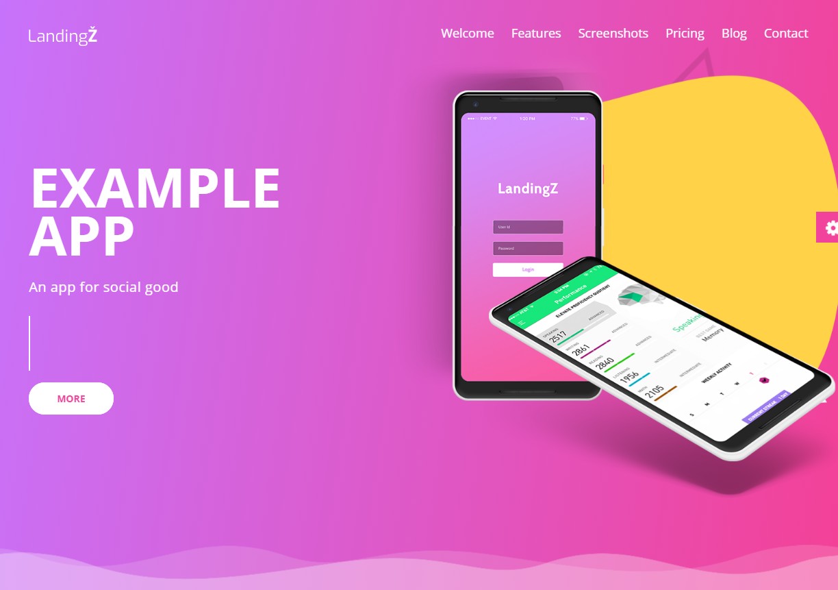 Landingz – One Page App and Product Landing Html Template