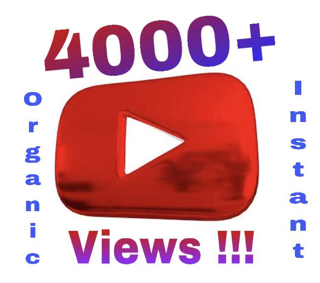 I will add 4000+ Youtube Views, Organic & Instant !!!