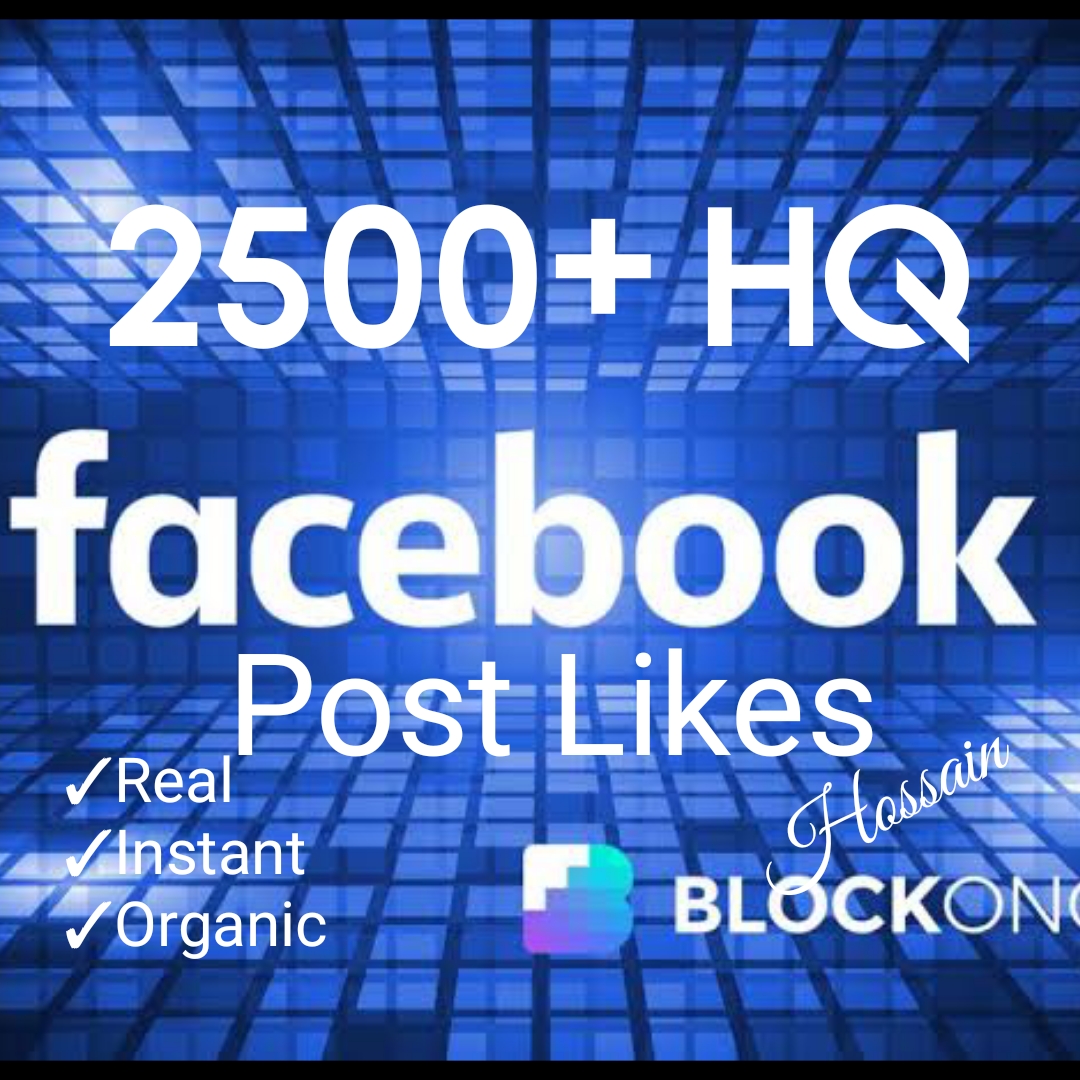 2500+ Post Likes at Instant with HQ & 100% Organic.
