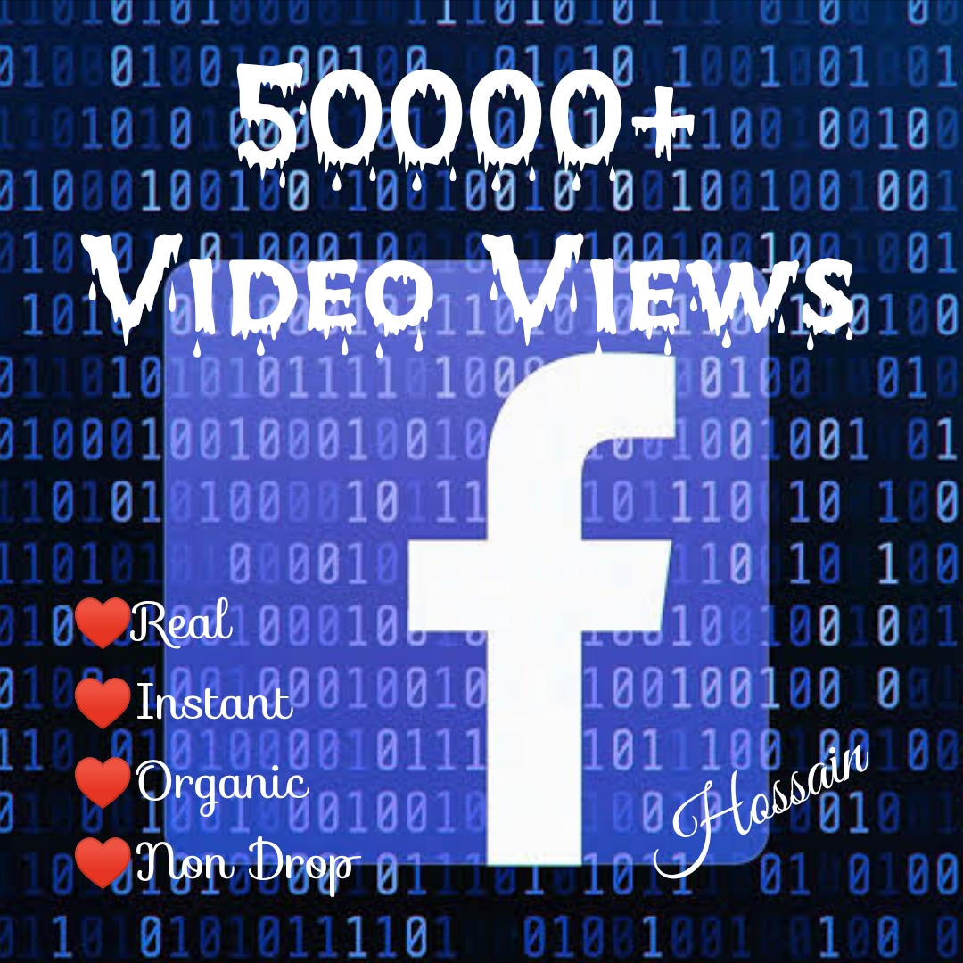 Promote your Facebook Post with 50000+ Video Views at Instant with High quality Promotions,Real and 100% Organic.