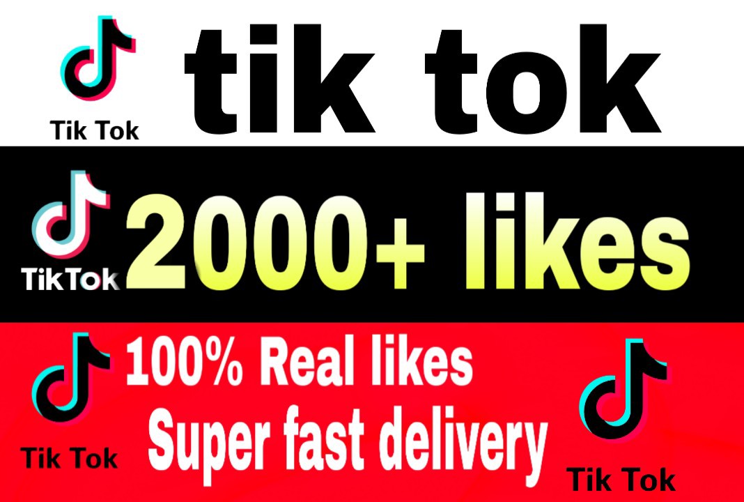 I will give you 2000+ TikTok likes Non Drop & High Retention – Instant Start