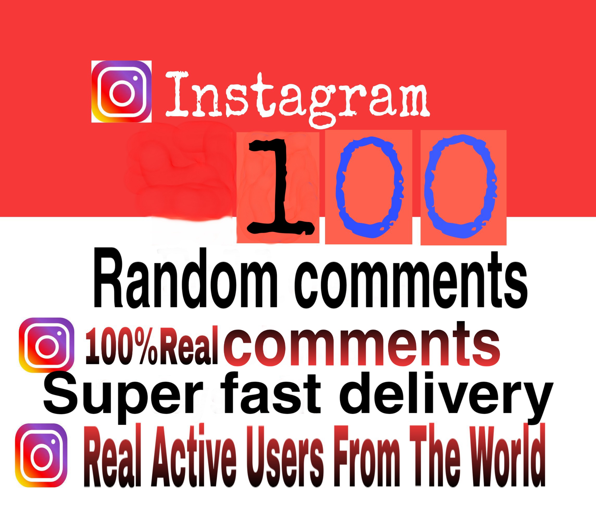 I will get you 100+ Instagram Random comments high quality and fast delivery