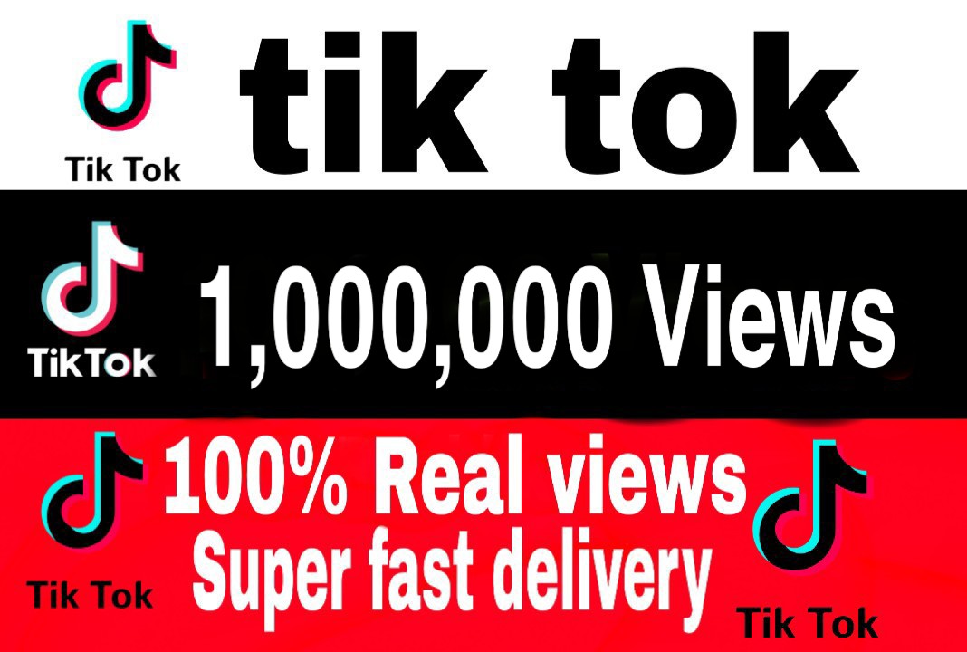 I will give you 1,000,000+ TikTok Views Non Drop & High Retention – Instant Start