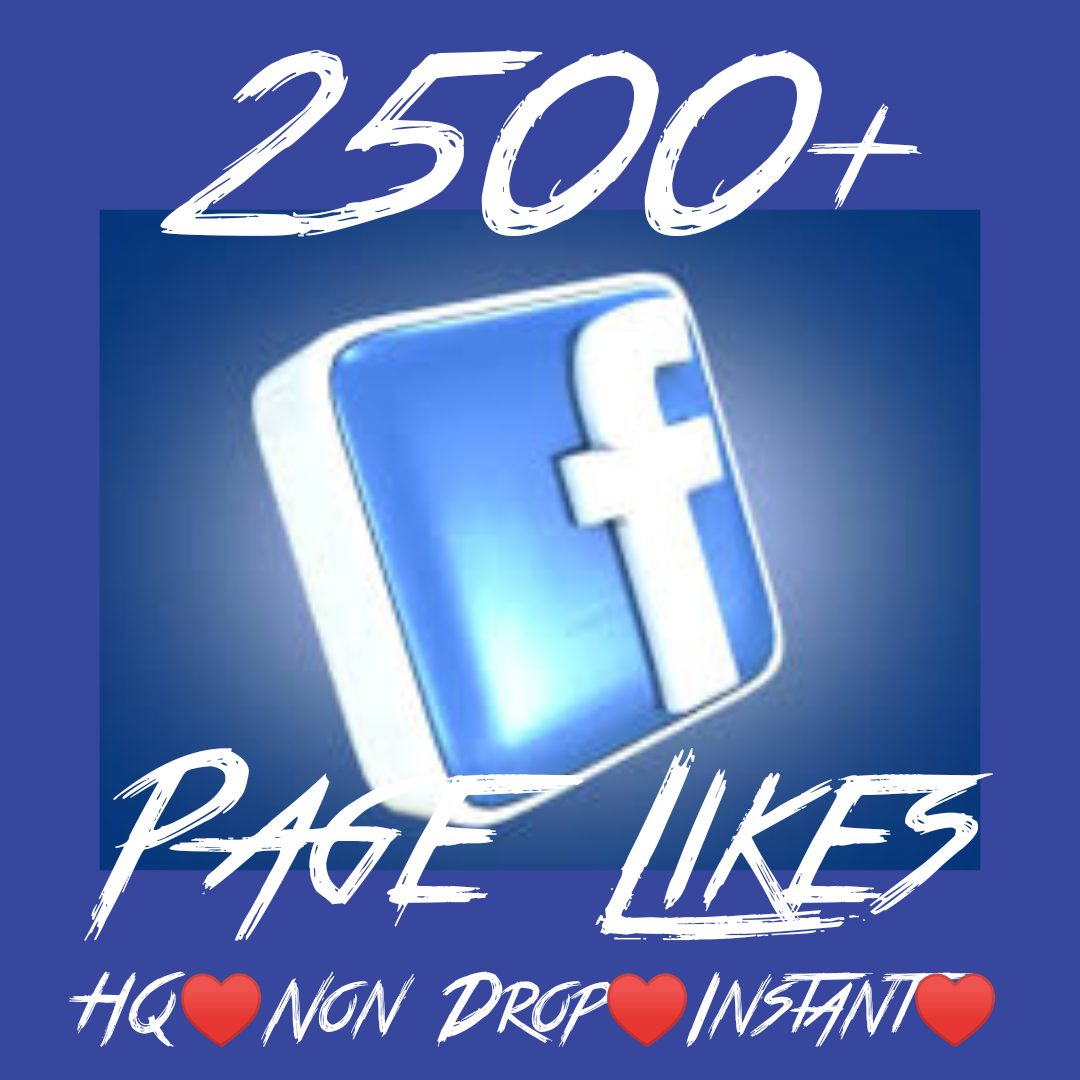 Facebook Page/Fan page 2500+ Likes at Instant with High quality Promotions,Real and 100% Organic.
