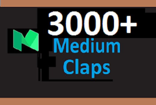 Give You Real 3000 Medium Claps