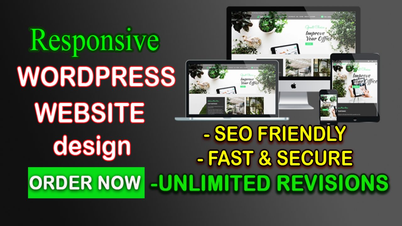 I will create and design SEO friendly responsive wordpress website with elementor