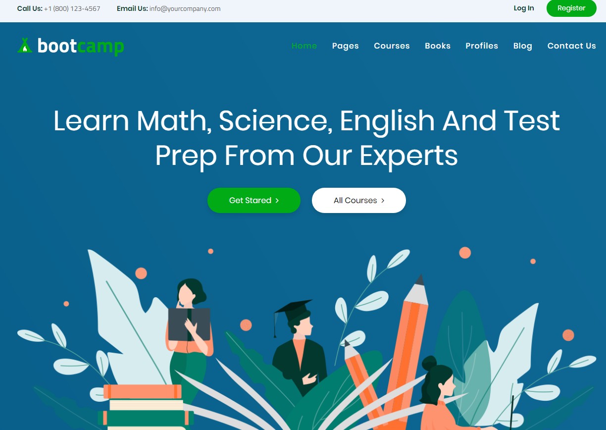 Bootcamp – Online Courses and Educational Site Template