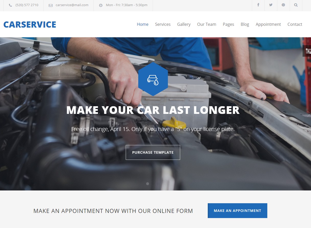 Car Service – Mechanic Auto Shop Template