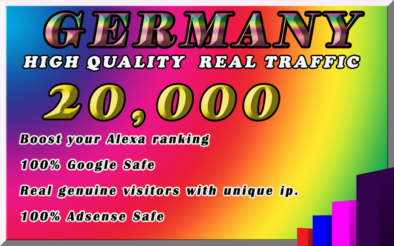 I will drive 20k real, organic traffic from Germany