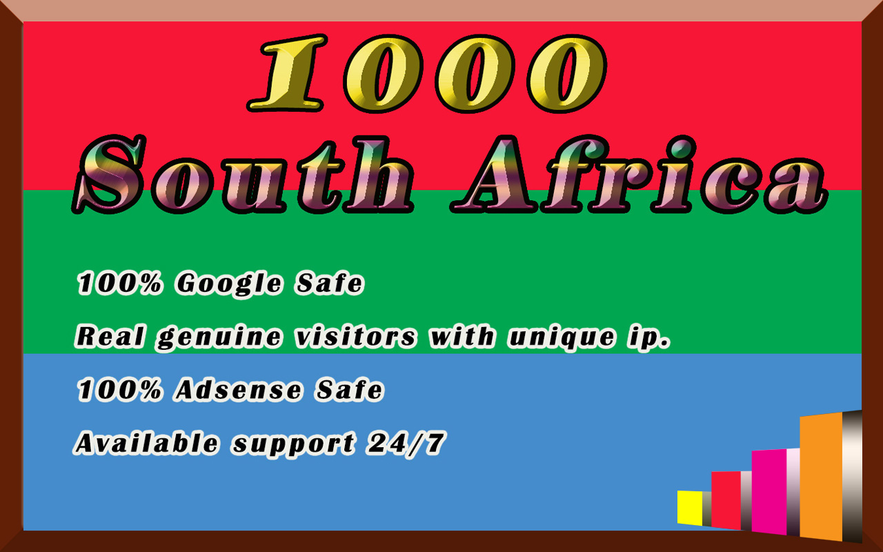 I will drive 1000 real visitors from South Africa  To Your Website Or Blog.