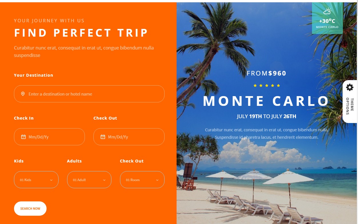Let’s Travel – Responsive Travel Booking Site Template