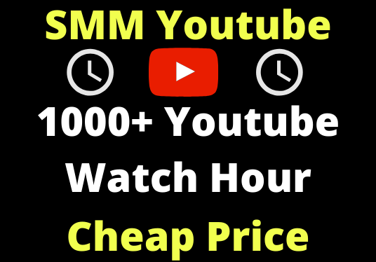 Youtube 1000+ Watch Hour Increase Non-Drop SMM Lifetime Guarantee