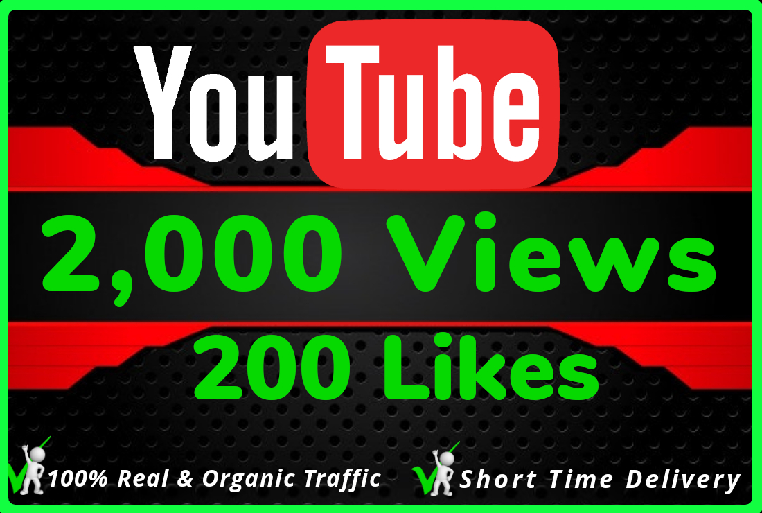 I Will Do HQ NON DROP 2000 Youtube Views and 200 likes