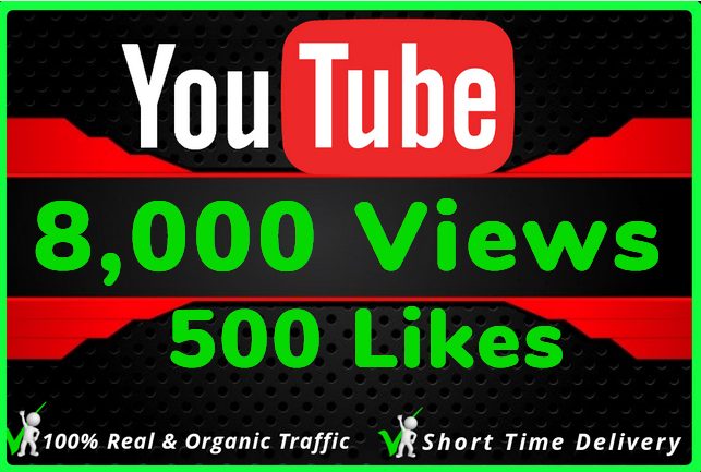 I Will Do HQ NON DROP 8000 Youtube Views and 500 likes