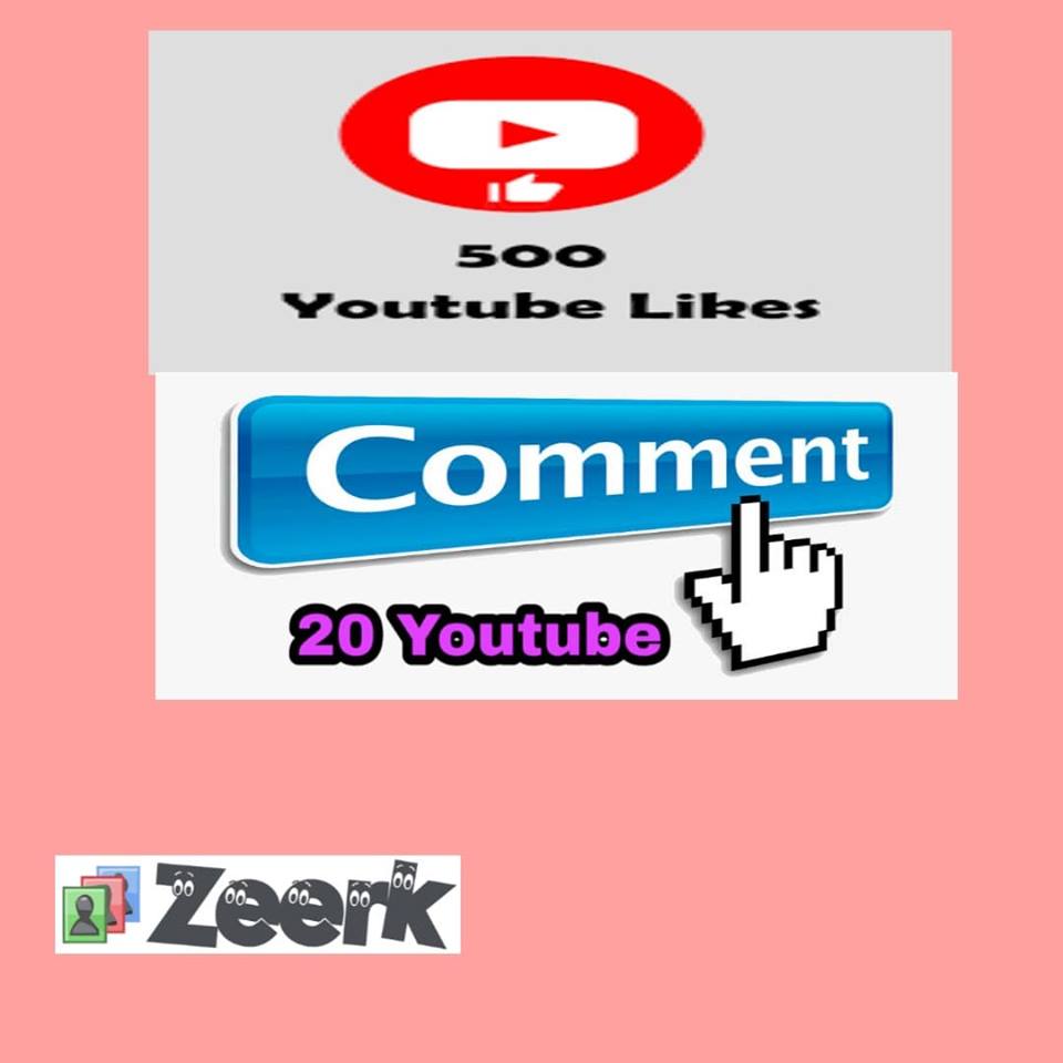 You will get 500+ YouTube Likes, 20 YouTube Comments Non-Drop LifeTime Guarantee