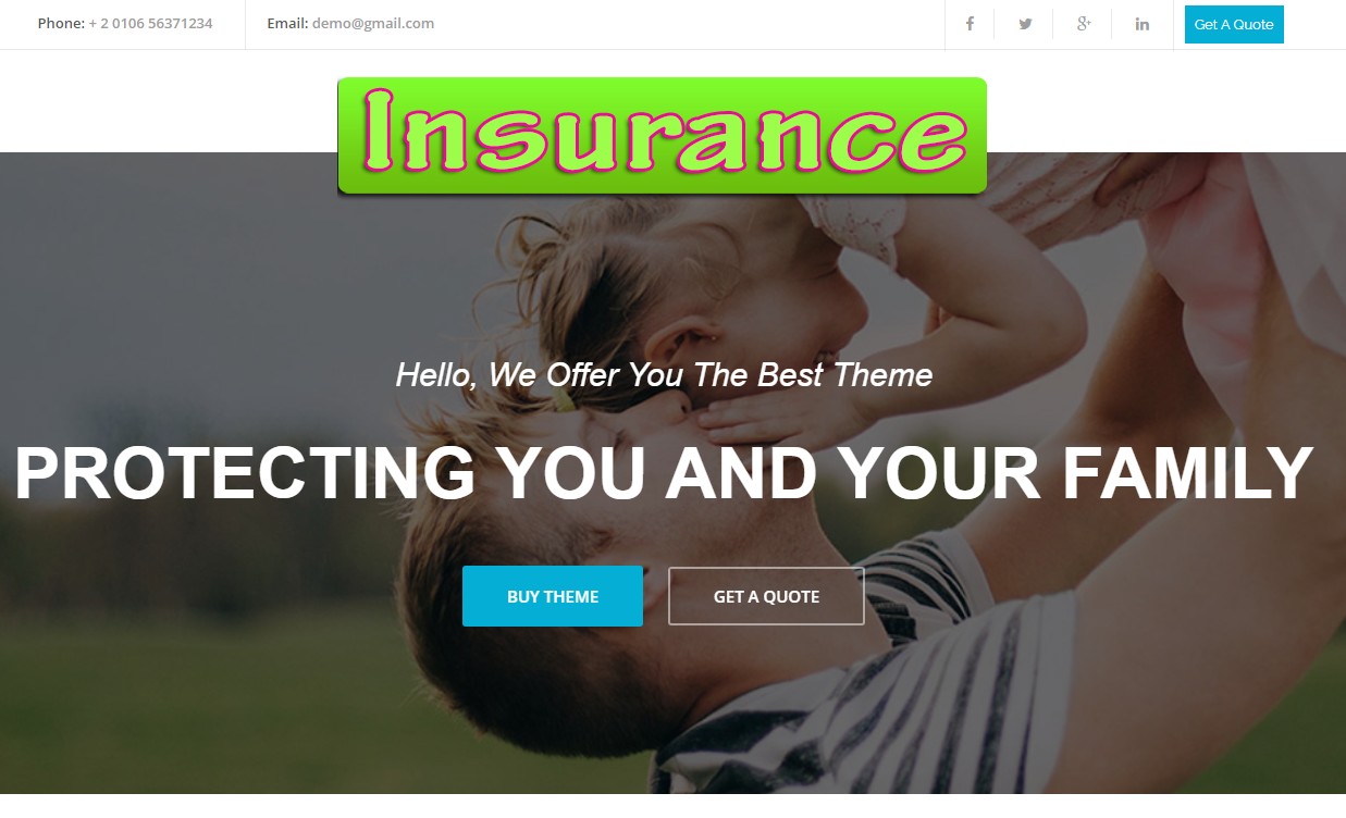 Insurance Landing page or website in HTML or Dynamic