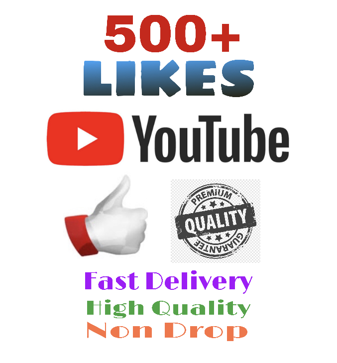 I will add 500+ LIKES on YouTube ! Very Fast Delivery, High Quality & Non Drop !