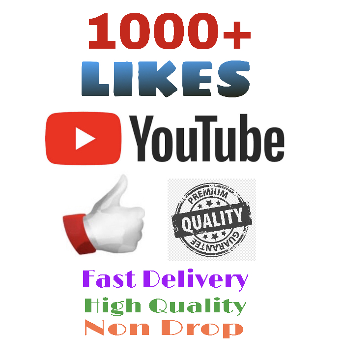 I will add 1000+ LIKES on YouTube ! Very Fast Delivery, High Quality & Non Drop !