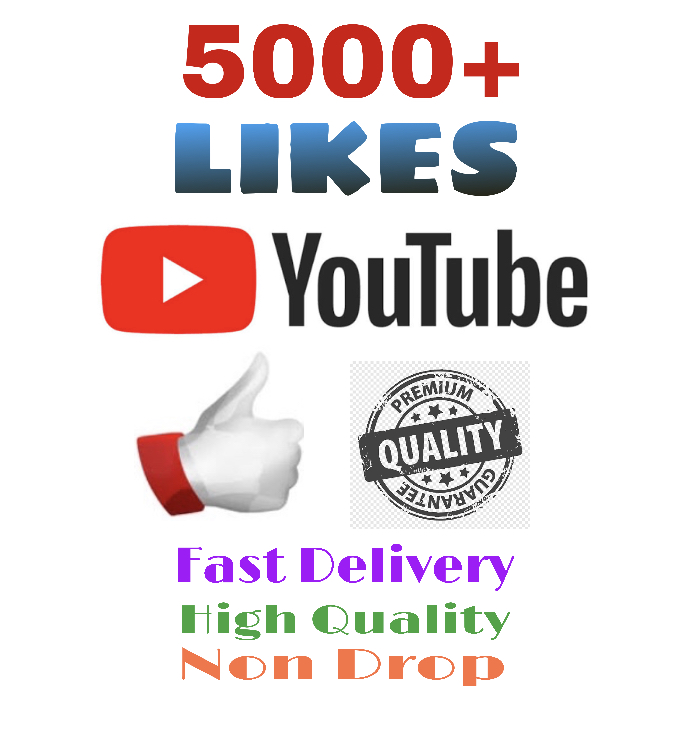 I will add 5000+ LIKES on YouTube ! Very Fast Delivery , High Quality Non Drop !
