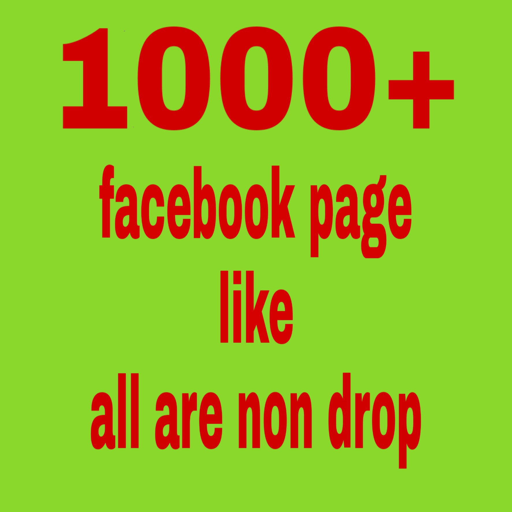 1000 facebook page like all are non drop