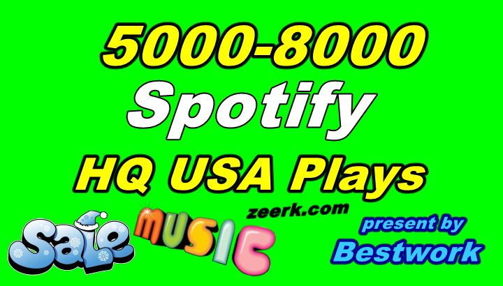 Get 5000-8000 Natural Spotify USA Plays from High-Quality USA Account Lifetime Guaranteed