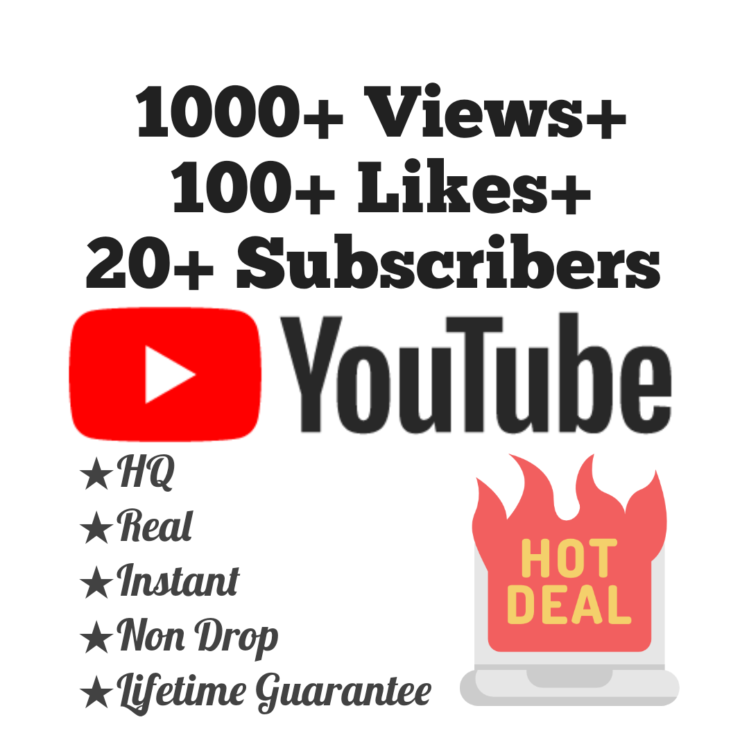 Add 1000+ YouTube Views, 100+ Likes & 10 Subscribers at Instant with lifetime guarantee!!