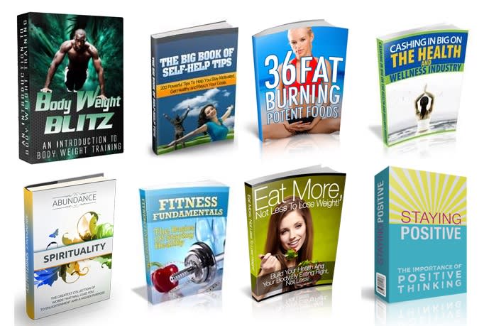 I will give you 100 fitness and health ebooks with resell rights