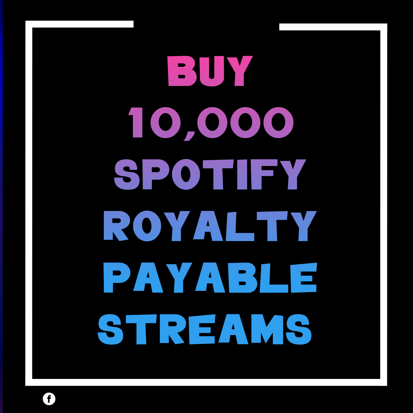 10,000 Royalty Payable Spotify Streams