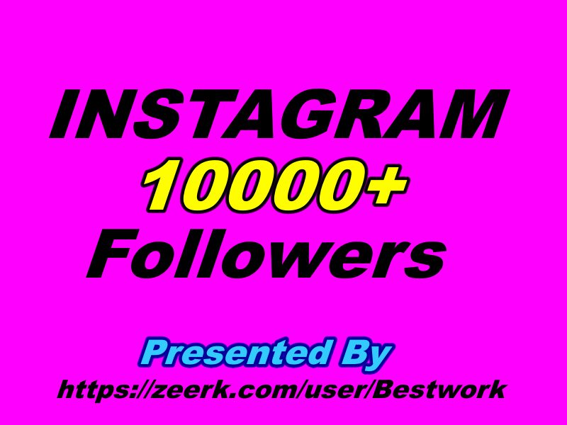 I will give you 10000 Instagram Followers Non-drop Guaranteed Instant start