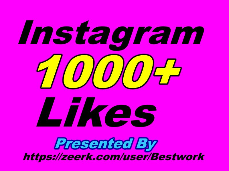 I will give you 1000 Instagram Likes Non-drop Guaranteed Instant Start